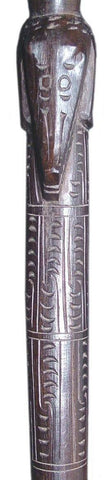 GOOD SEPIK RIVER WARRIOR'S WALKING STICK - The History Gift Store