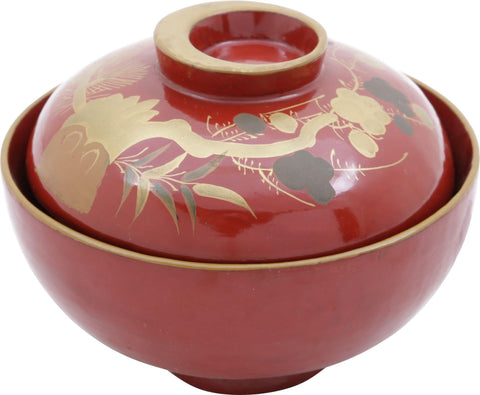 JAPANESE LACQUERED COVERED BOWL - The History Gift Store