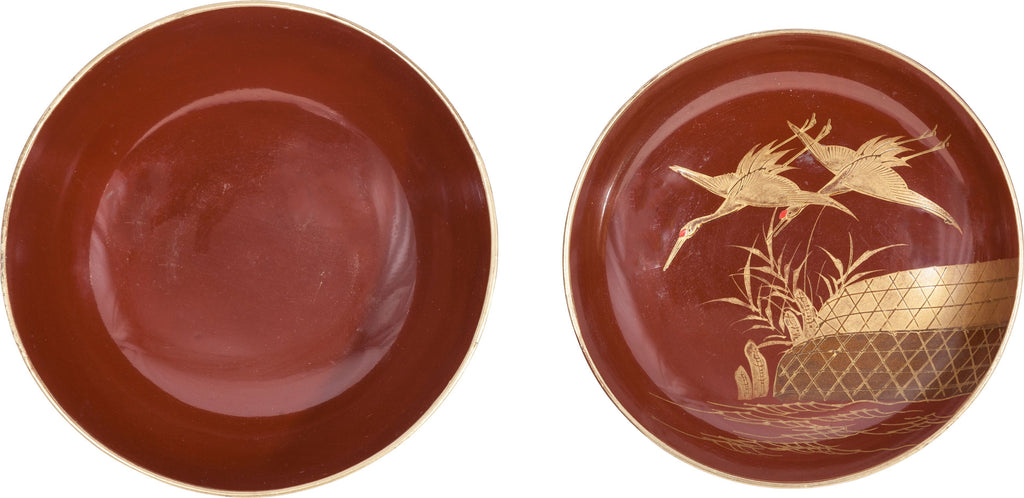 LARGE JAPANESE LACQUERED BOWL WITH COVER - Fagan Arms