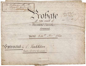 LAST WILL AND TESTAMENT OF THOMAS CURTIES - The History Gift Store