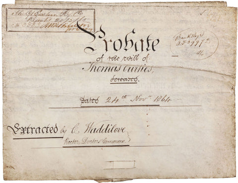 LAST WILL AND TESTAMENT OF THOMAS CURTIES - The History Gift Store