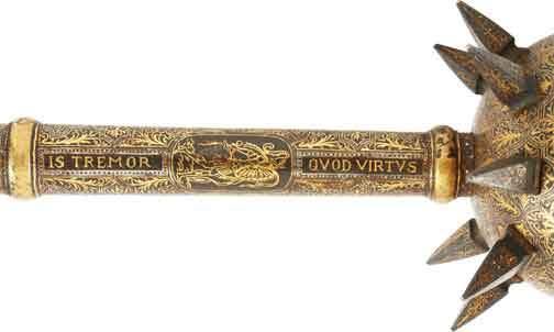 AN EXCEEDINGLY RARE ITALIAN GILT AND SILVERED MACE C.1560-75 - The History Gift Store