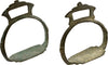 PAIR OF INDOPERSIAN BRASS STIRRUPS - The History Gift Store