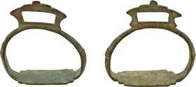 PAIR OF INDOPERSIAN BRASS STIRRUPS - The History Gift Store