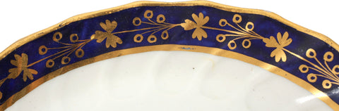 RARE SCOTTISH MOTIF FIRST PERIOD WORCESTER COFFEE CUP AND SAUCER, C.1770 - The History Gift Store