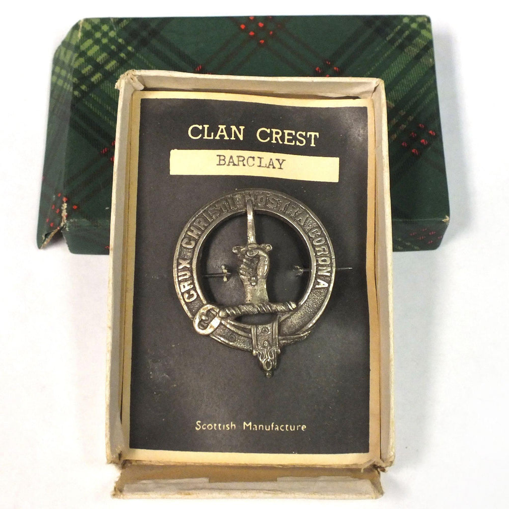 SCOTTISH PLAID BROOCH C.1900 FOR CLAN BARCLAY - The History Gift Store