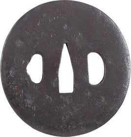 SLIGHTLY OVAL IRON TSUBA - The History Gift Store