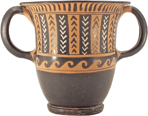 Very Fine South Italian Black Glazed Pottery Sessile Kantharos - The History Gift Store