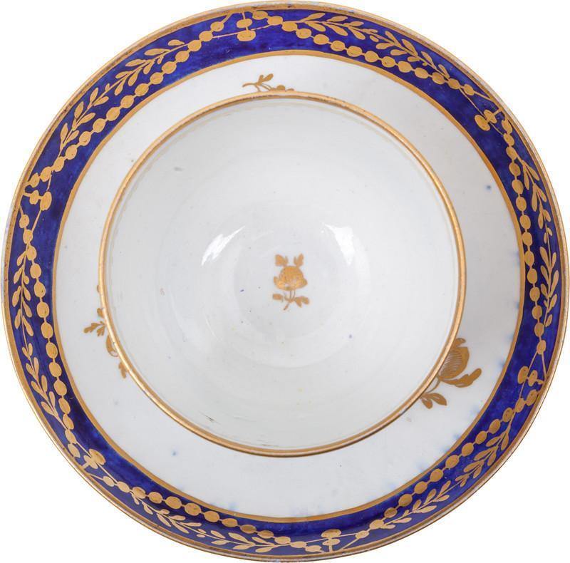 WORCESTER EXPORT PORCELAIN TEA BOWL AND UNDER BOWL - The History Gift Store